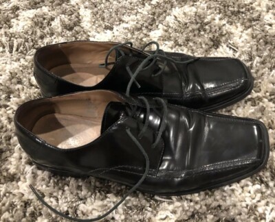 Mens Aquila Black Lace Up Dress Shoes Sutton Sz 42/9.5