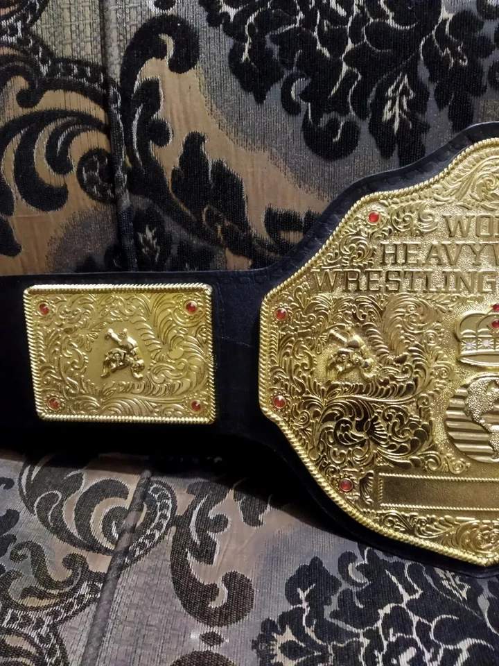 BIG GOLD Campeonato Mundial Peso Pesado Réplica Cinturón de Título Adulto 6MM DieCasting Foto 3 de 4