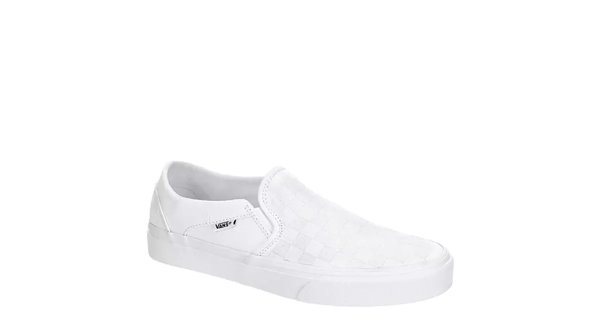 Womens white asher vans hotsell