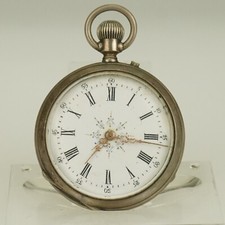 Rar Antique Silver Pocket Watch Ladies no fusee duplex chronometer repeater RAR