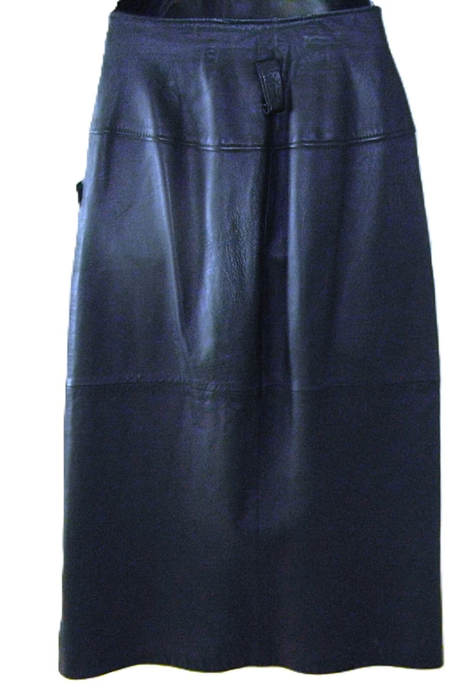 Falda Recta Midi/Maxi Cordero NAPA Cuero Talla 4 NEGRO "SPITALNICK" Foto 2 de 4