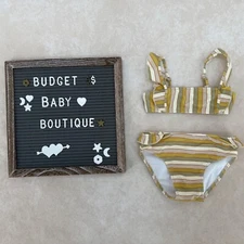 RYLEE + CRU Stirpe Ruffle Bikini Swim Suit Size 12-18 Months