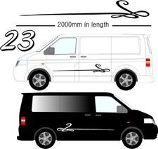 Graphic Decals Self Adhesive Vinyl Stickers Any Vehicle VW Campers Motorhome D23