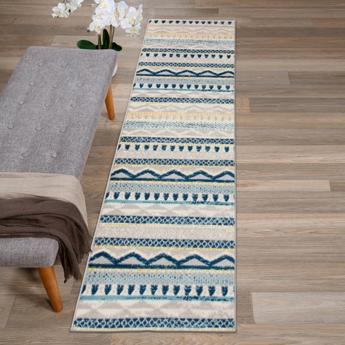 Area Rug Boho Geometric Rugs for Bedroom 2x7 Carpet Ruggable