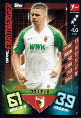 Match Attax 19/20 Bundesliga 2019/2020 Basiskarte Karte Nr.12 Raphael Framberger