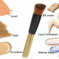 Make-up Brush Tool Flat Angled Wooden Liquid Foundation Powder Contour Bronzer
