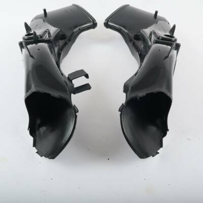 2x Unpainted Black ABS Ram Air Intake Tube Ducts For HONDA