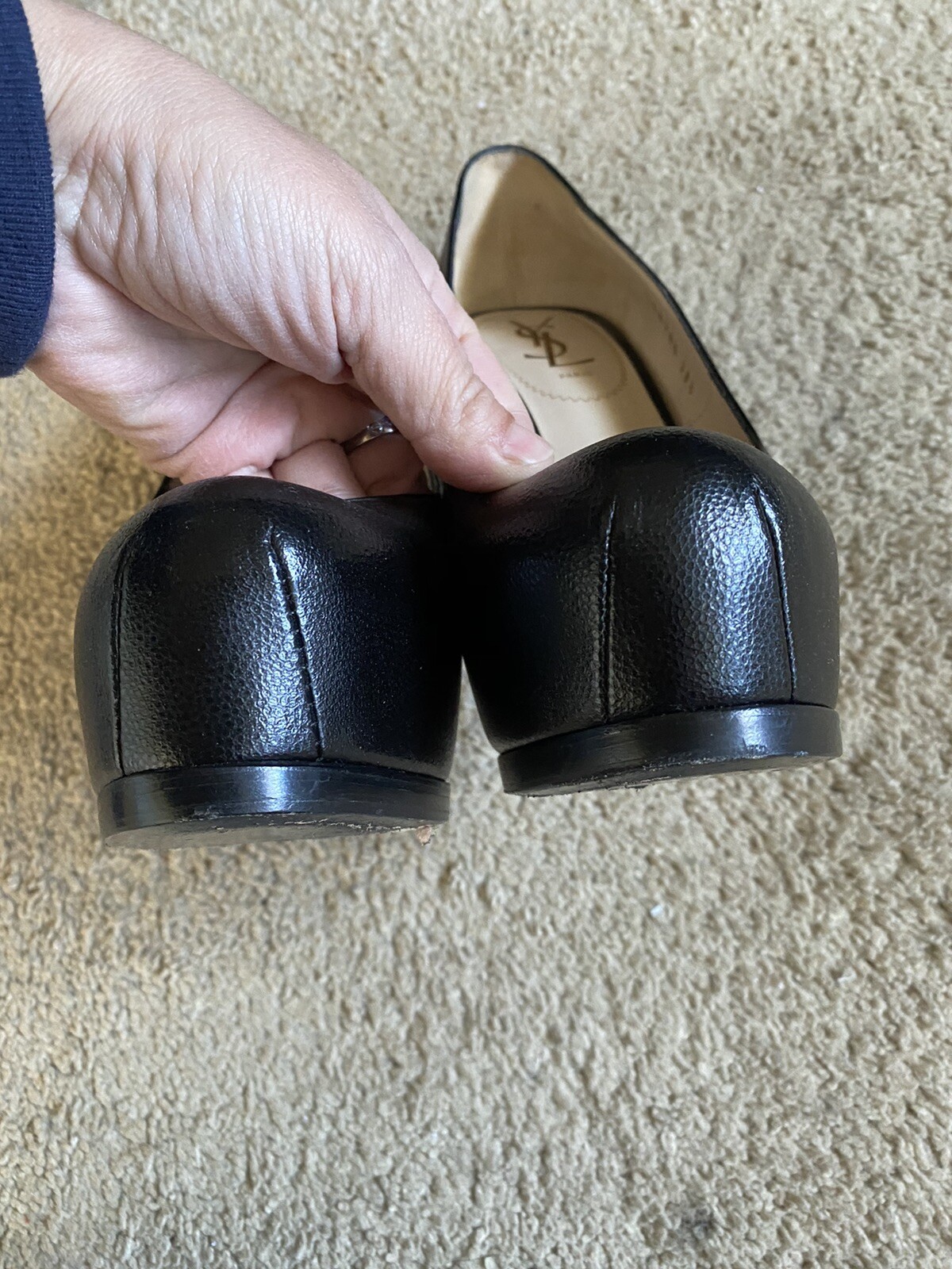 Décolleté nere YSL Yves Saint Laurent taglia 8 5 tacco alto in pelle tributo due