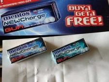 2x2-Packs Vintage  Perfetti MENTOS New Charge Gum Packs SEALED container New