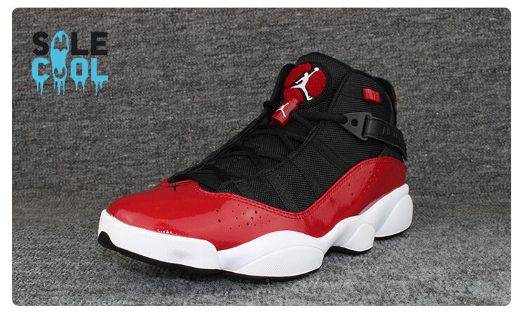 Nike AIR Jordan 6 Rings Mens Basketball Shoe Fitness Red Black