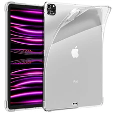 For iPad Pro 12.9" 6th/5th/4th (2022-2020) Case Clear TPU Protective Slim Cover