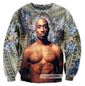 Impresión 3D Tupac personaje Gracioso Sudadera Suéter Informal Para Hombres Y Mujeres Con Capucha Top | eBay