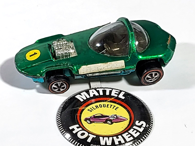 ミニカー hotwheels redline silhoutte c9 Hot Wheels Redline Green Silhouette USA W/Button Amazing Cond