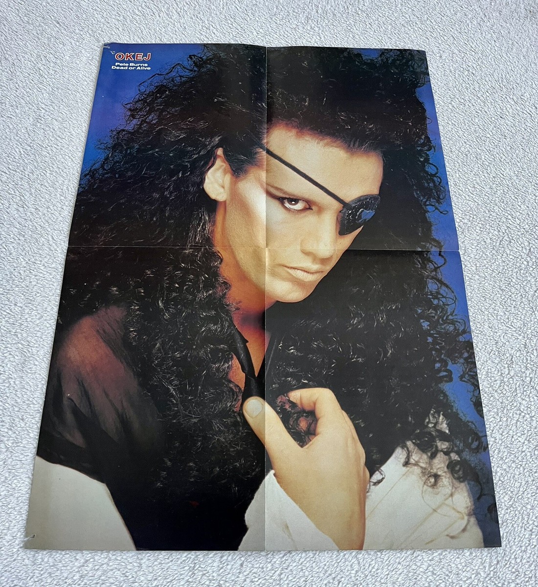 DEAD OR ALIVE 1985 PETE BURNS Swedish Poster Music Magazine Okej