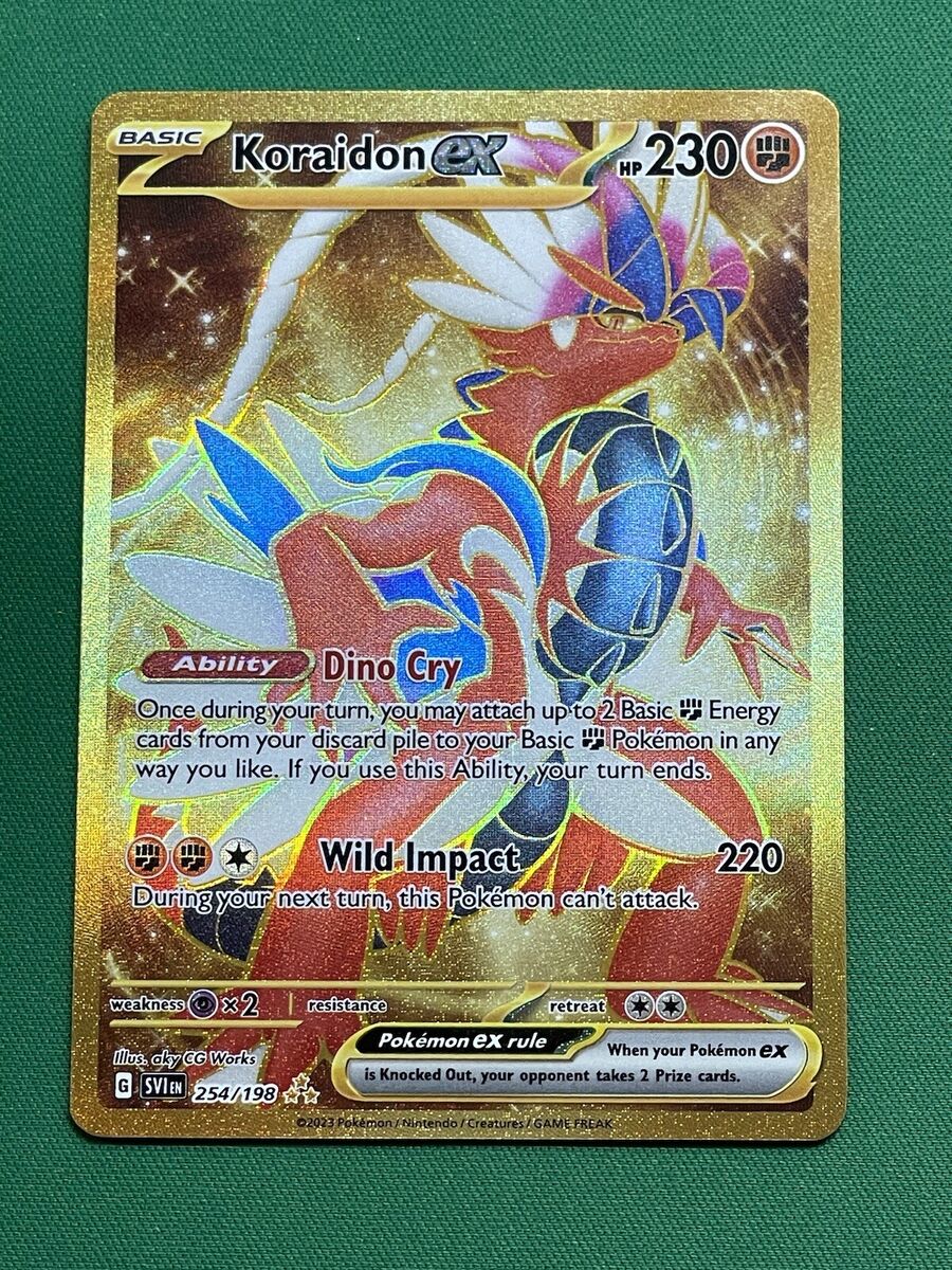 Pokemon SCARLET & VIOLET (English) - KORAIDON EX - HYPER RARE GOLD - 254/198