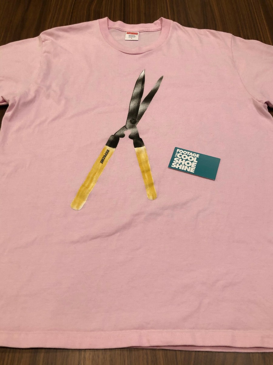 2019 SS19 SUPREME GARDENING SHEARS SCISSORS TEE SHIRT BOX LOGO