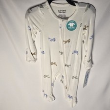 Carter&rsquo;s Baby Comfy Soft Sleep N Play Ivory Airplanes 2-way Zipper Newborn
