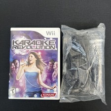 Karaoke Revolution - Nintendo  Wii Game (CIB) w/ Sealed Konami Microphone