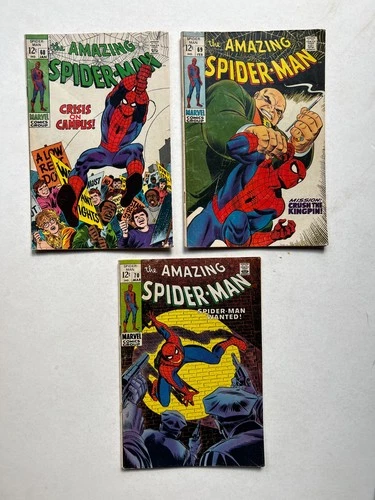 Spider-Man 68, 69, 70 Three-issue sequential story Spidey fights Kingpin