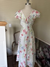New$50 Old Navy Ruffle-Sleeve Fit & Flare Midi Dress L Floral