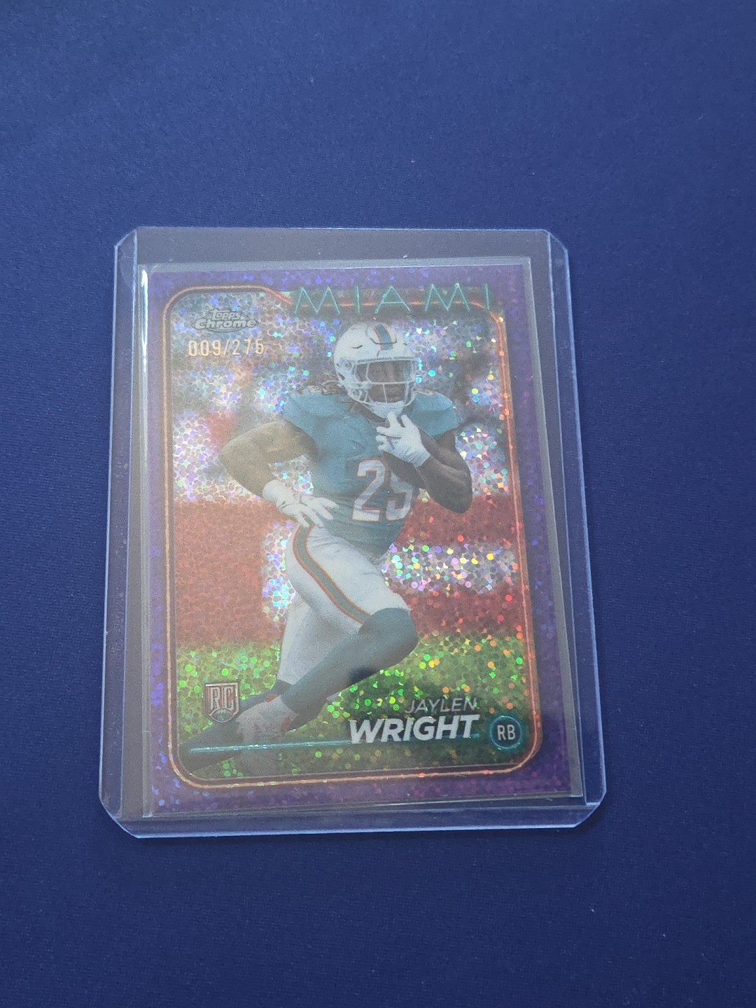 2024 Topps Chrome - Jaylen Wright RC #239 Purple Speckle Refractor 09/275 