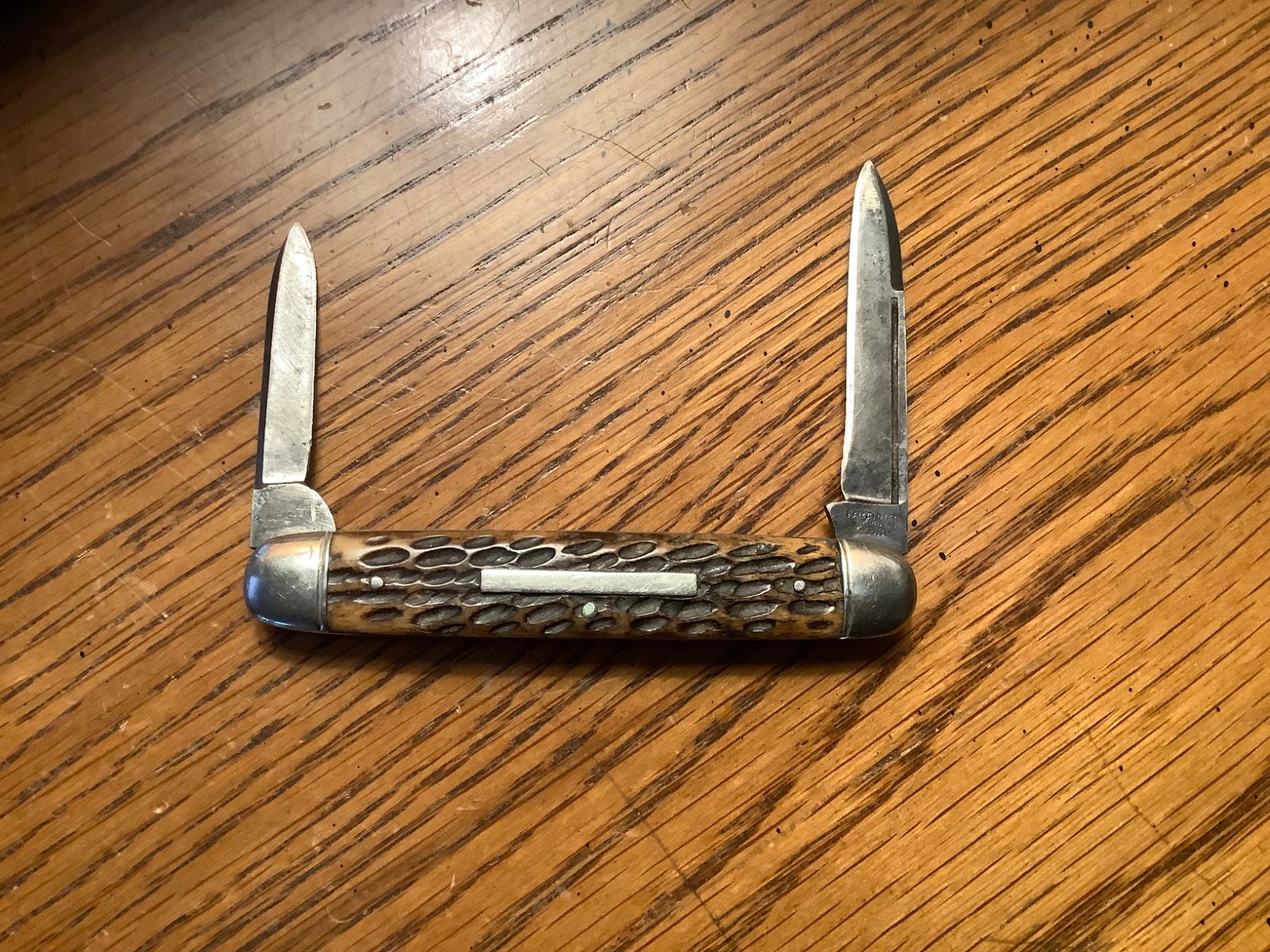 Vintage New York Knife Co. Hammer Brand Bone Handle Pen Knife