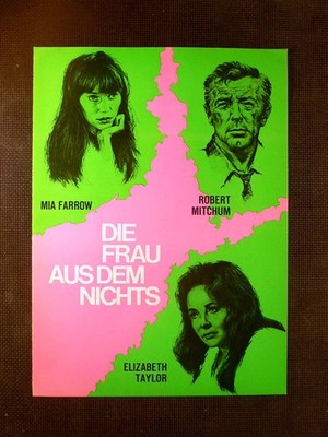 Die Frau aus dem Nichts - Elizabeth Taylor - Robert Mitchum - Presseinfo
