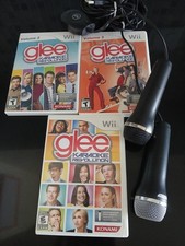 Karaoke Revolution GLEE Bundle Nintendo Wii (4 Games) w/ 2 Microphones & Boogie