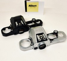 2 Nikon FA Top Covers B  W US seller Used For Parts Made in Japan