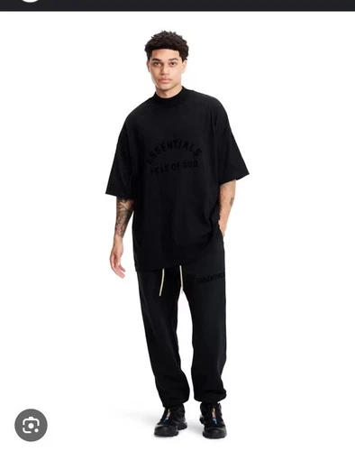 Felpa con cappuccio Essentials Fear Of God solo nera