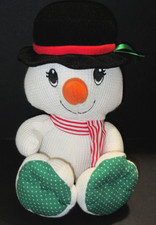 Fisher Price Cozies Snowman Vintage 1997 Thermal Waffle Knit Plush Stuffed Toy