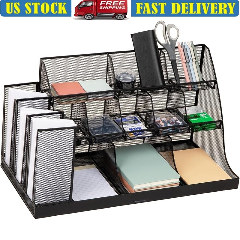 Metal Multipurpose Condiment Organizer W/ 14 Compartments Kitchen & Office New