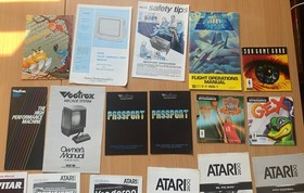 Vintage Game Manuals Lot &ndash; Atari Vectrex Intellivision 3DO Coleco &ndash; Rare Retro!