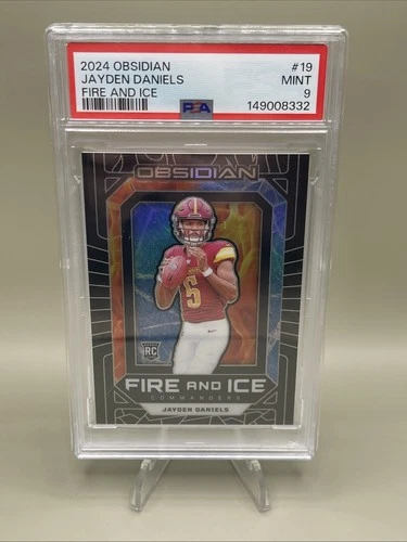 2024 Panini Obsidian - Fire and Ice Jayden Daniels #19 (RC) PSA 9