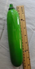 Glass Green Cucumber Vegetable Murano Style Vintage Art 8"