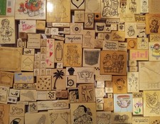 LOT S HUGE Rubber Stamps LOT of Rubber Stamps 120 Rubber Stamps