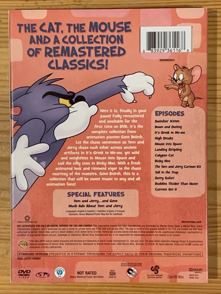 Tom and Jerry: The Gene Deitch Collection (DVD) Like New - Image 2 of 3