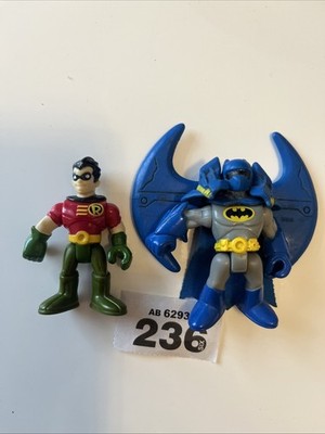 Imaginext DC Batman Figur mit abnehmbarem Flügelaufsatz + 2 Figuren Konvolut