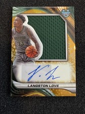 Chrome U Bowman Best Langston Love Jumbo Patch Auto Gold /50