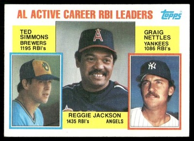 1984 Topps #713 Reggie Jackson | Ted Simmons | Graig Nettles HOF [EX] [Base Set]