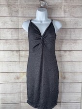 Women’s Ribbed Knit Bodycon Dress with Front Twist – Size Small