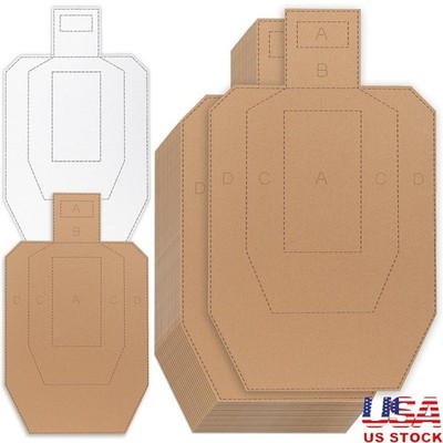 Tactical Cardboard Shooting Targets 20 Pack Improve Aim Practice Indoor Outdoor