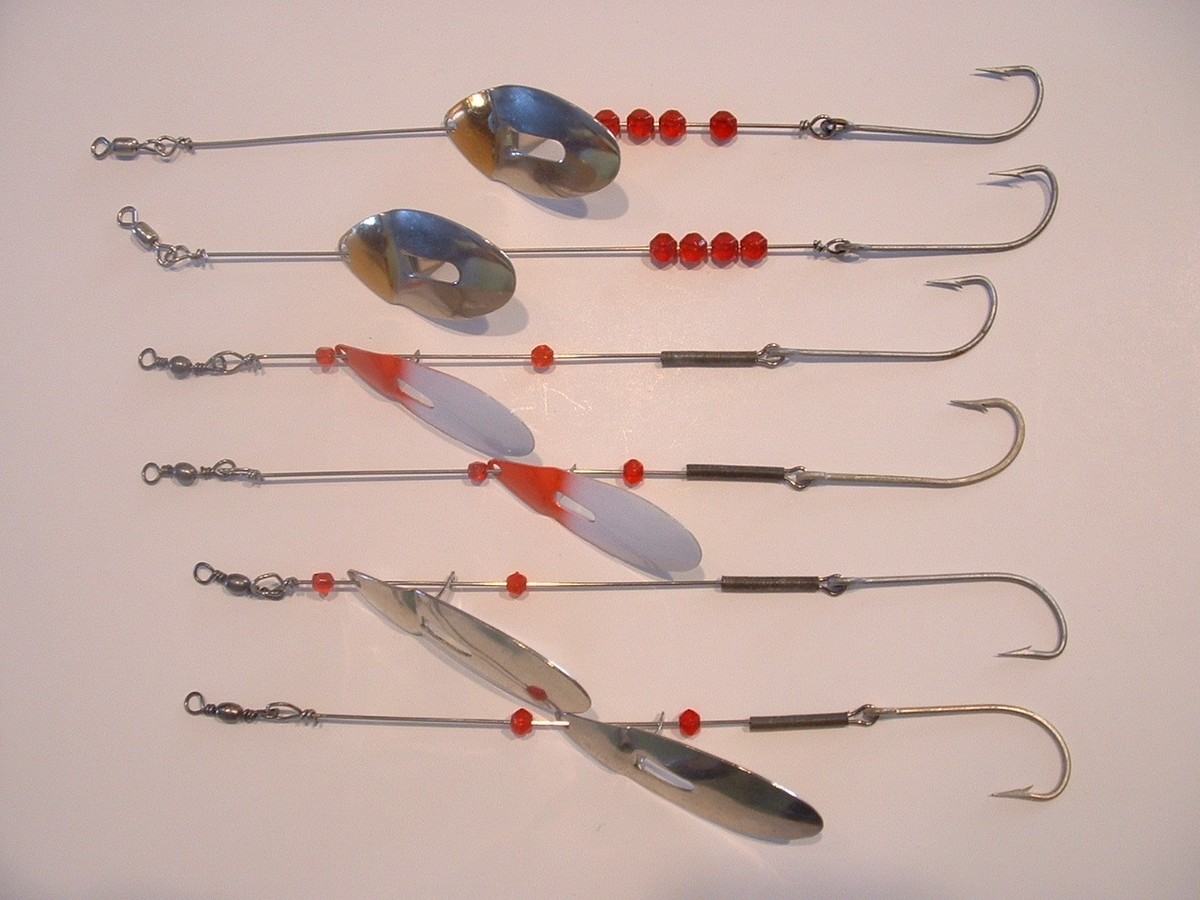 Lot De 6 Leurres De Pêche Vintage – Spinners Métal June Bug M-895, Eau Douce