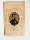 Gem Size Tintype of Child in Uniform (James Lewis), Possibly Drummer Boy