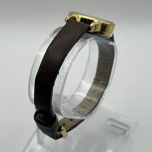 Carriage Timex Watch Womens Gold Tone Dial Brown Syn Leather Band NEW BATTERY 7" - Picture 4 of 12