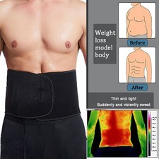 Waist Trimmer Belt Sweat Band Wrap Ab Stomach Weight Loss Fat Burner Slimming US