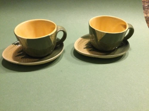 2 Vintage Shawnee Corn King Cup 90 & Saucer 91