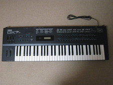 YAMAHA DX7s 61-Key Digital Synthesizer Built-in Power Cable Tested & Working