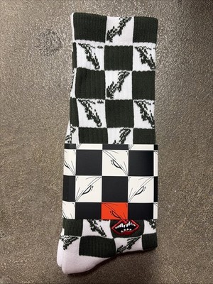 Chrome Hearts Socks Dark Green Yellow White Size Large NWT