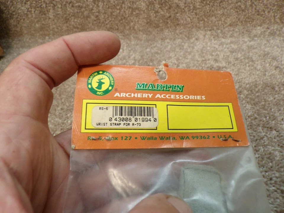 Vintage Martin Archery RS-5 Release Wrist Strap, Springmarage Camo NOS - Image 4 of 4